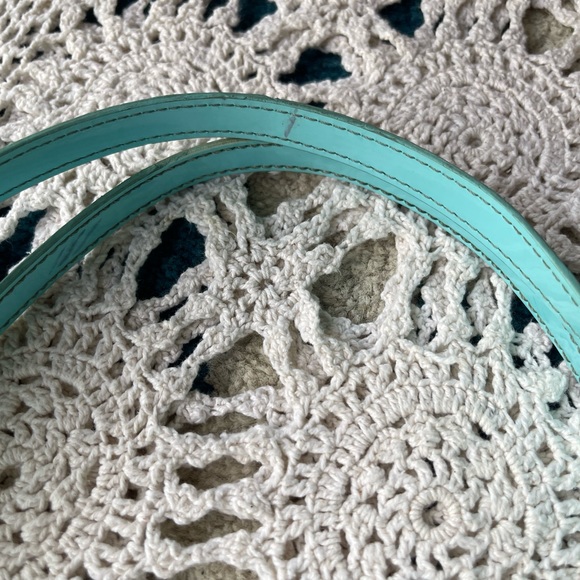 Kate Spade Patent Camilla Large Zippered Tote in Robins Egg Blue GUC - Picture 11 of 11